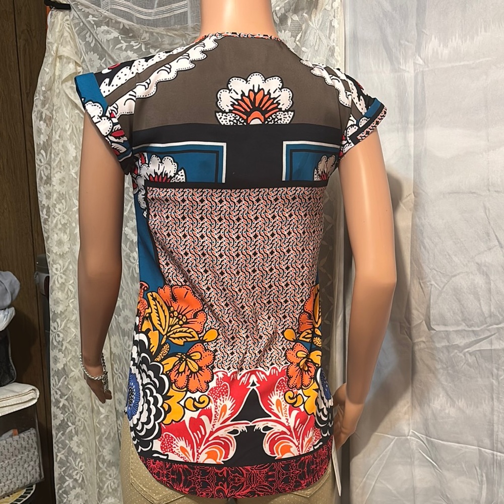 Express Graphic Multicolor Blouse - image 6